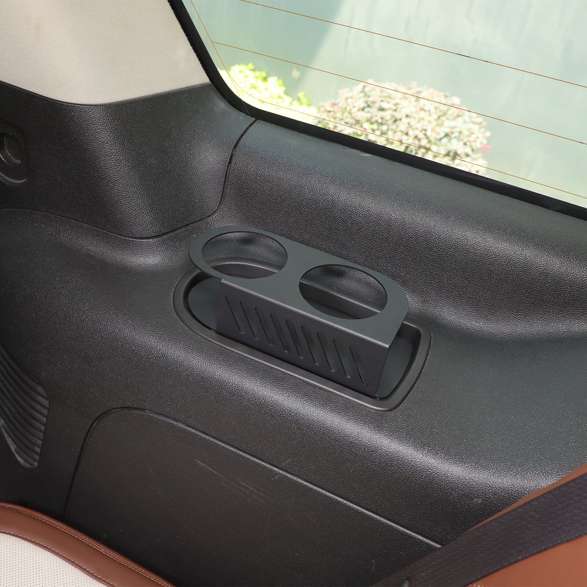 Aluminum Alloy Right Side Rear Cup Holder Trim For Cadillac Escalade 2007-2014 17