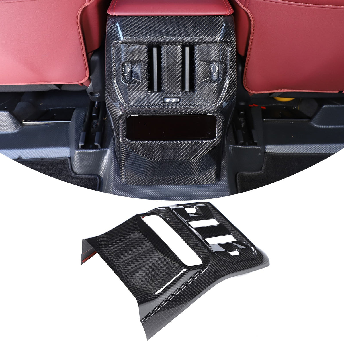 Real Carbon Fiber Rear Air Conditioning Vent Trim Cover For BMW X3 G45 2025+ 2