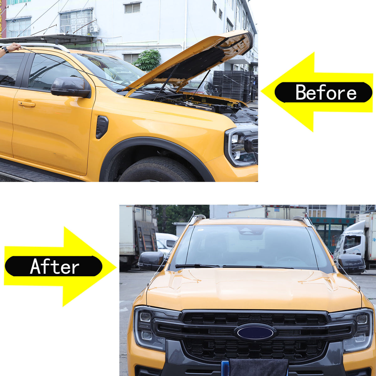 Car Branch Line Limb Riser Kit Obstacle Eliminate Rope for Ford Ranger 2023-2024 21