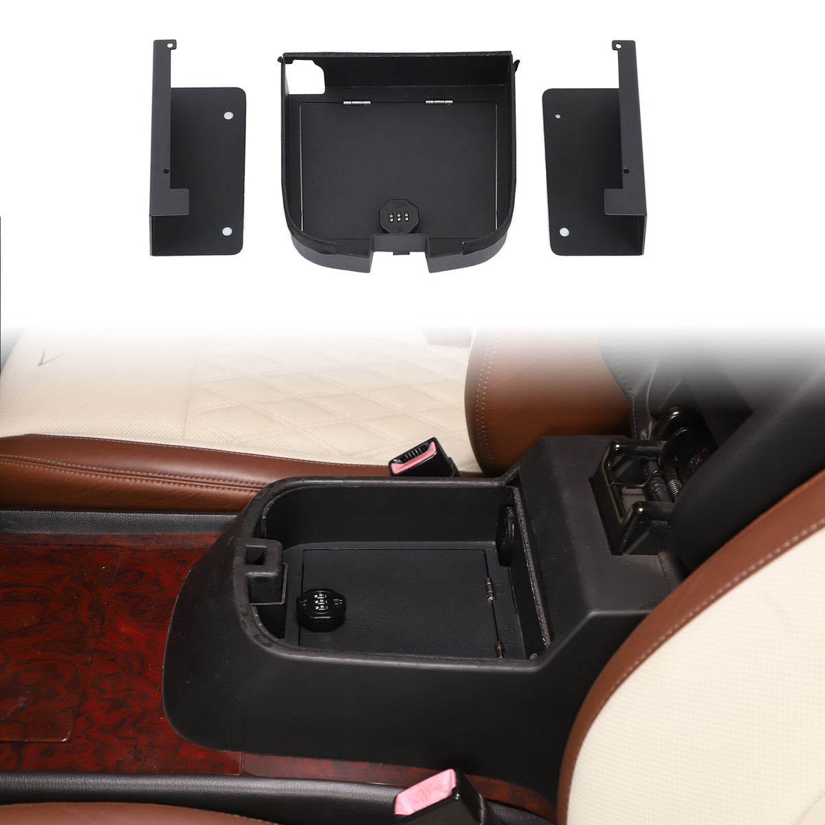 Alloy Center Console Armrest Safe Box Tray For Cadillac Escalade 2007-2014 US 6