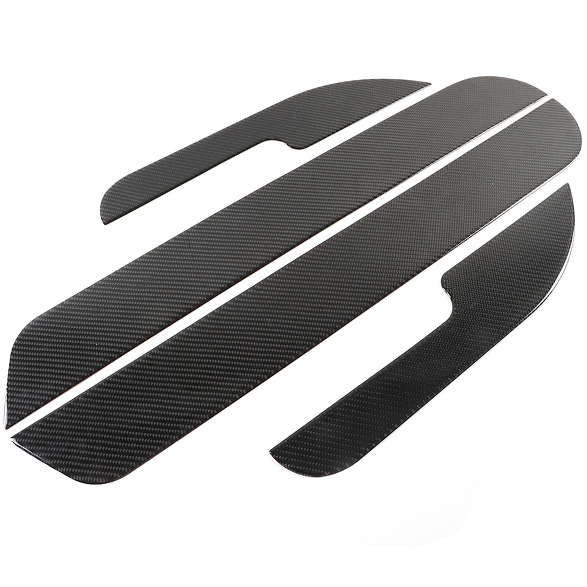 Carbon fiber Door Bottom Anti-Kick Trim Sticker For Hummer H2 2003-09 12