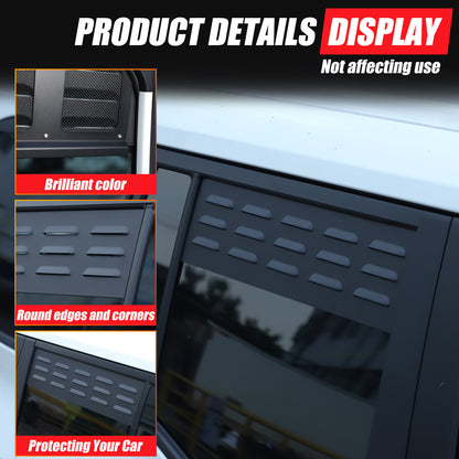 Front & Rear Window Louver Air Vent Trim For Toyota Land Cruiser Prado LC250 24+ 16