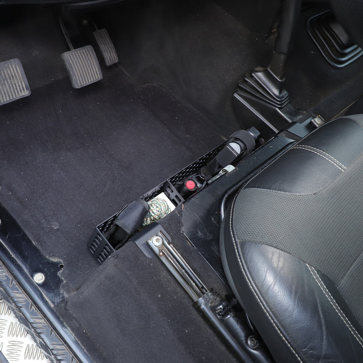 Aluminum Driver Seat Underseat Storage Basket Trim For LR Defender L316 2004-18 16