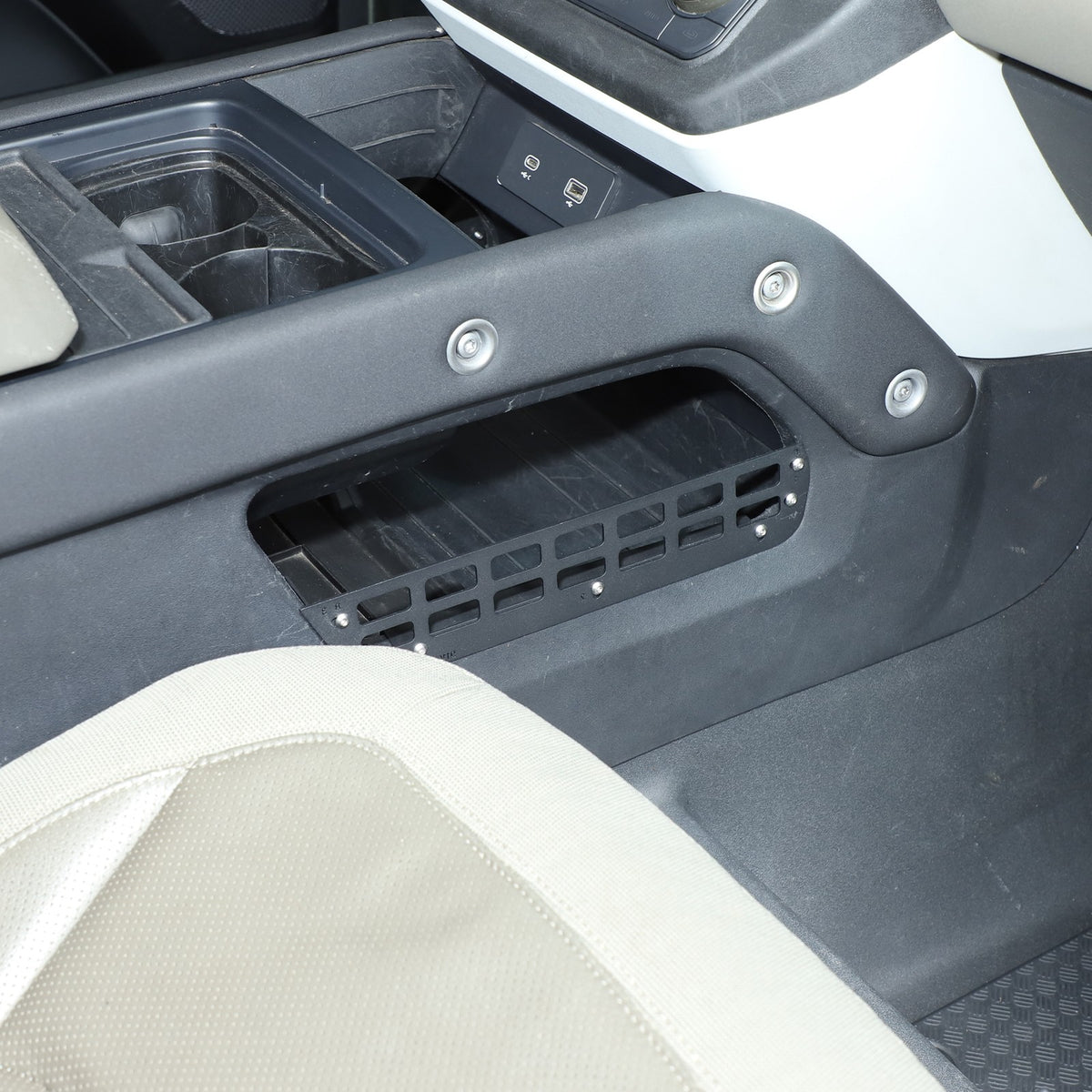 Alloy Center Console Lower Side Storage Molle Panel Box For LR Defender L663 20+ 20