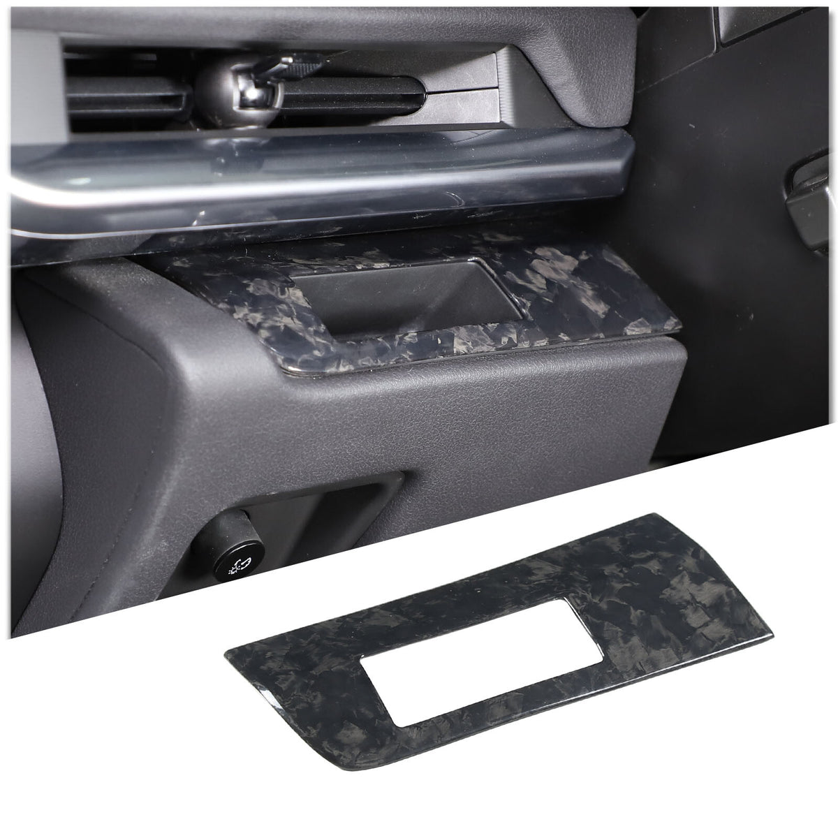 Forged Carbon Fiber Steering Wheel Card Slot Trim Cover For Corvette C8 2020-26 2