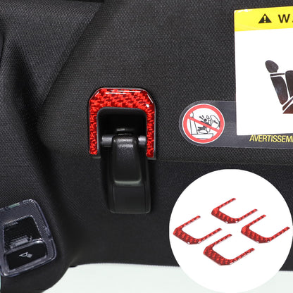 Red Soft Carbon Fiber Interior Decor Trim Kit Cover Set For Corvette C8 20-25 133