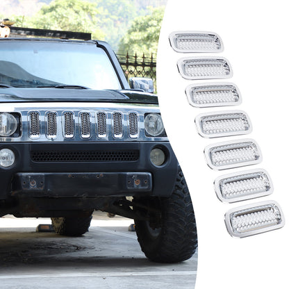 ABS Silver Front Grille Insect Screen Cover For Hummer H3 2005-2009 21