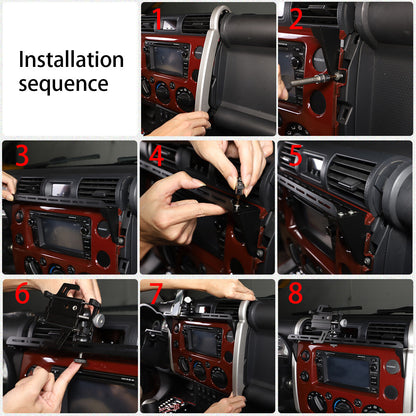 Center Console Multi-functional Double Phone Holder For FJ Cruiser 2007-21 4