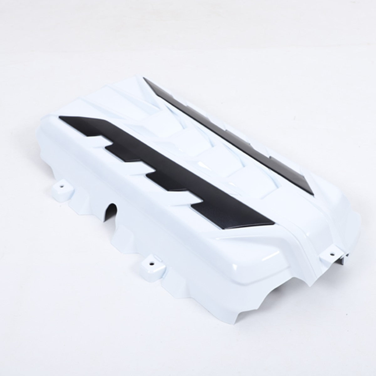 White Engine Bay Panel Cover Trim in Edge Black For Corvette Coupe C8 2020-26 US 8