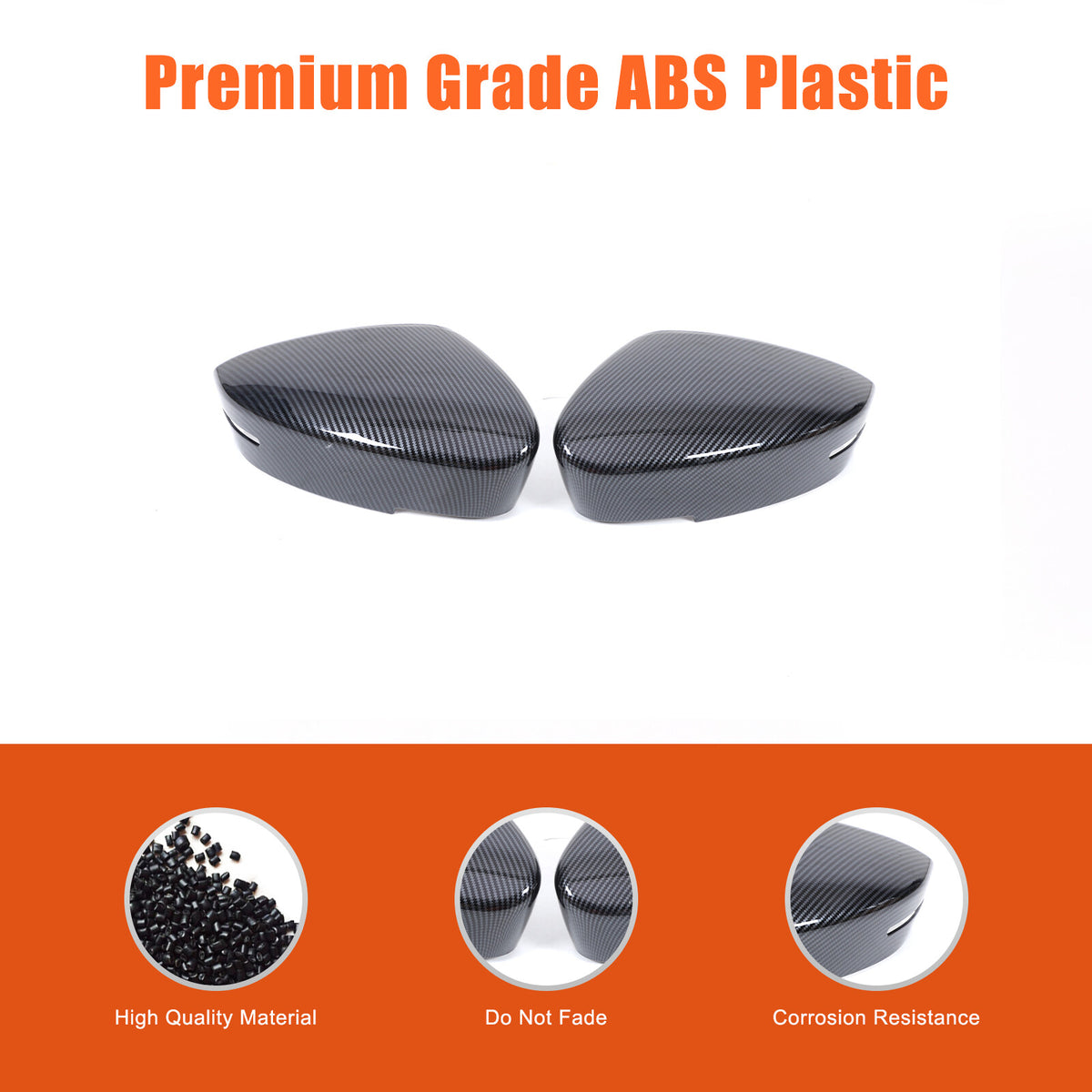 Carbon Fiber ABS Exterior Mirror Cover Trim For Acura MDX 2022-2024 15