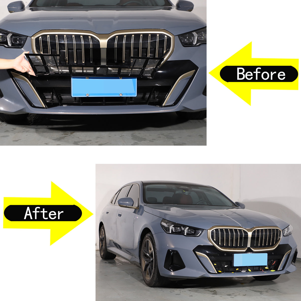 ABS Front grille air intake Protective Trim M-Sport For BMW 5 Series G60 i5 24+ 20