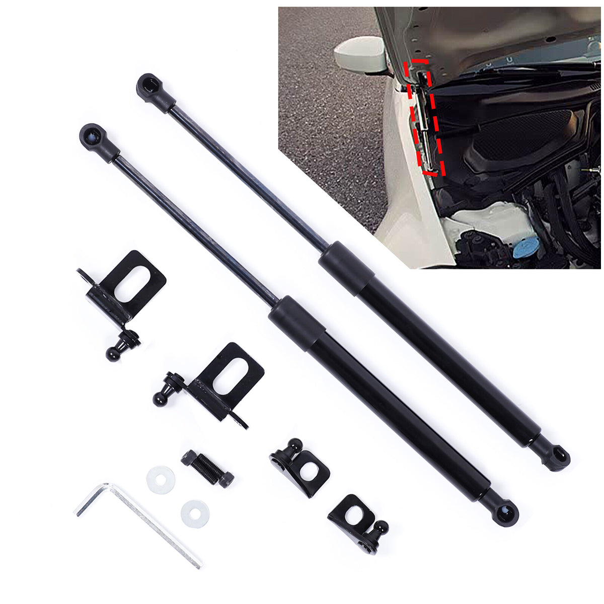 Front Hood Lift Support Strut Shock Hydraulic Rod For Nissan 350Z Z33 2003-2008 1