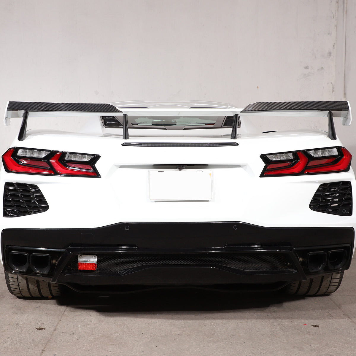 For 2020-26 Corvette C8 Carbon Fiber High Wing Spoiler Add-On Wickers Bill 13