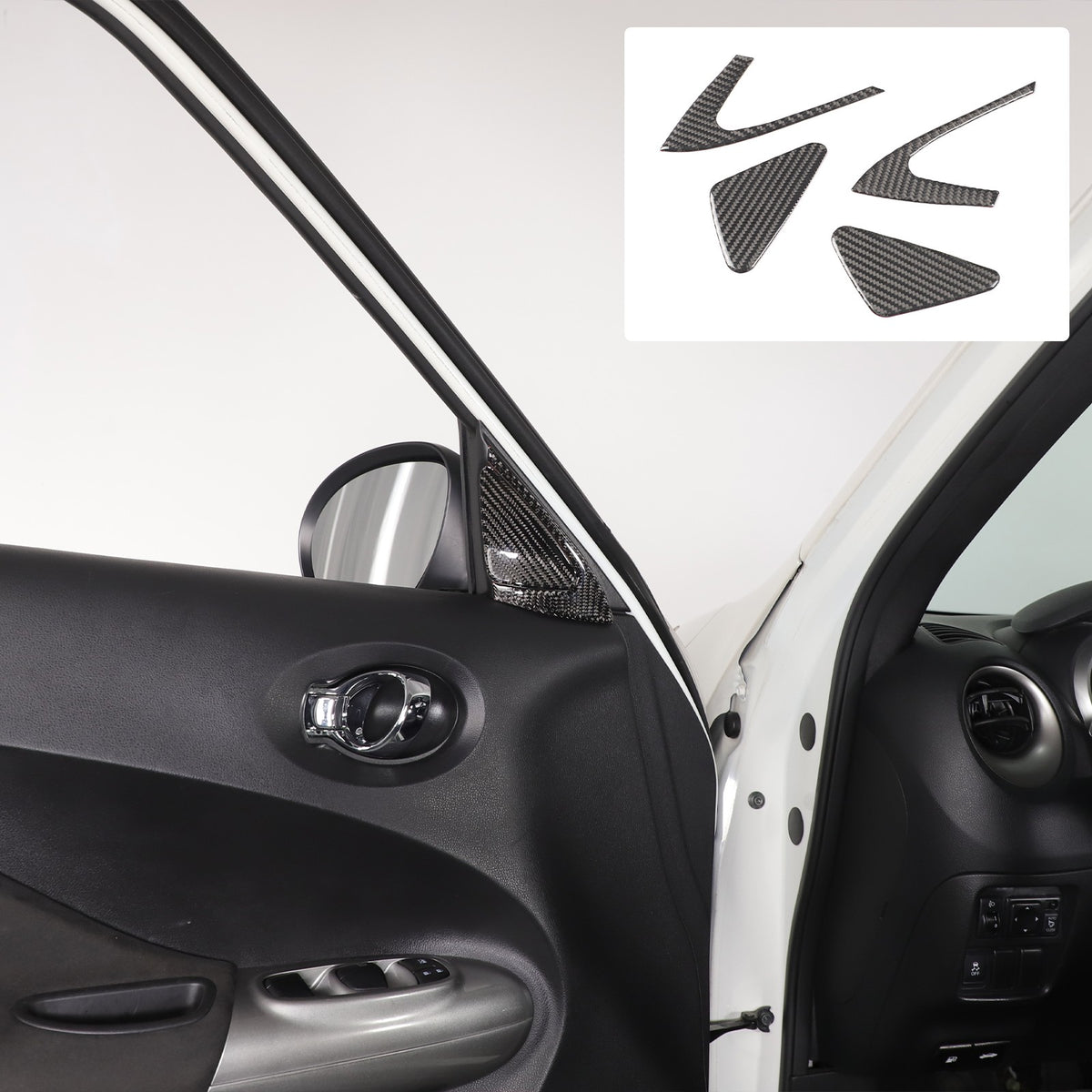 Soft Carbon Fiber Interior Center Console trim Sticker For Nissan Juke 2011-2019 92