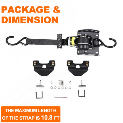 Carbon Steel Truck Bed Tie Down Ratchet Strap For Nissan Frontier 2009-2017 6