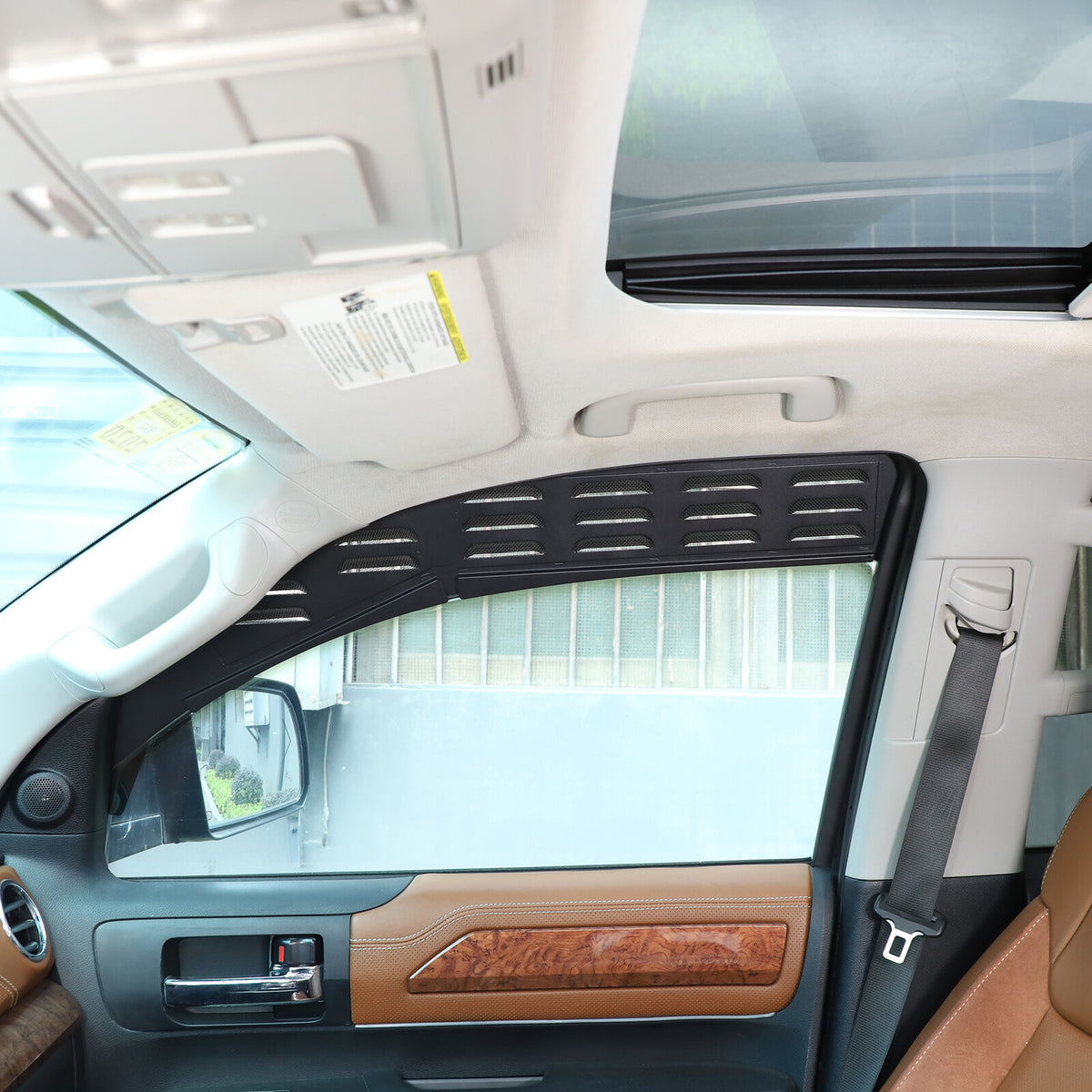 Black Alloy Front Window Louver Shutter Cover Trim For Toyota Tundra 2014-21 US 16