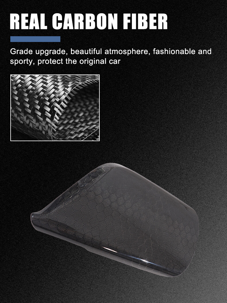 Honeycomb Carbon Fiber Center Console Armrest Box Cover For Corvette C7 2014-19 14