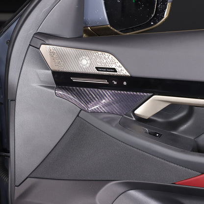 Real Carbon Fiber Interior Door Handle Panel Cover Trim For BMW 5 Series G60 24+ 7
