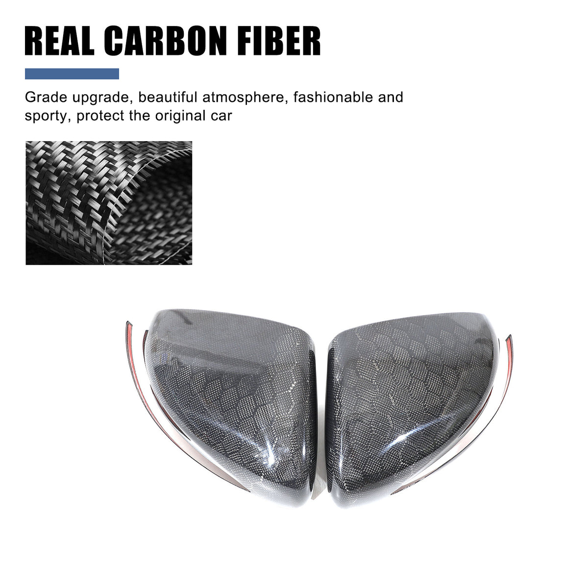 Honeycomb Real Carbon Fiber Rear View Mirror Cover Trim For Benz G500 G63 19-23 4