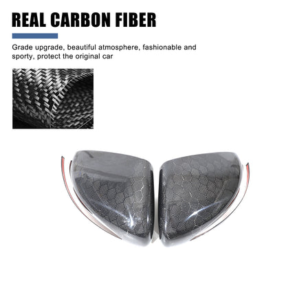 Honeycomb Real Carbon Fiber Rear View Mirror Cover Trim For Benz G500 G63 19-23 4