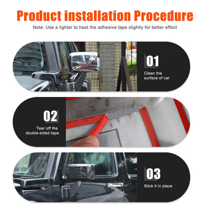 Mech ABS Carbon Fiber Outer Rearview Mirror Cover Trim For Hummer H3 2005-09 US 4