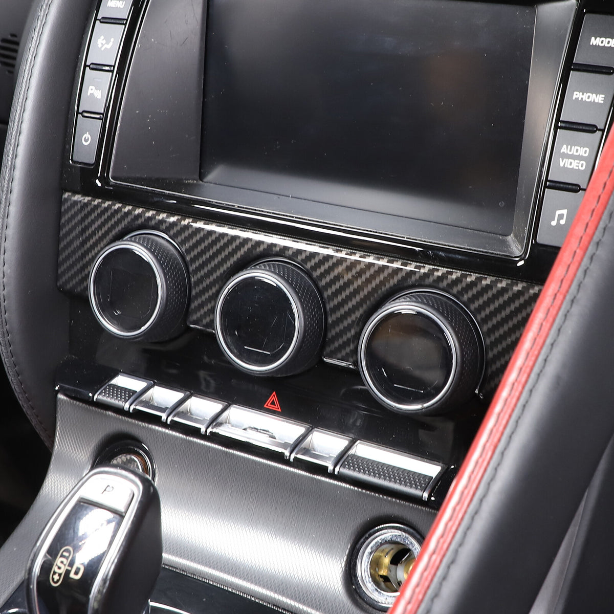 ABS Carbon Fiber Interior Full Set Cover Trim Kit For Jaguar F-type X152 2013-25 - Styles 6-10 49