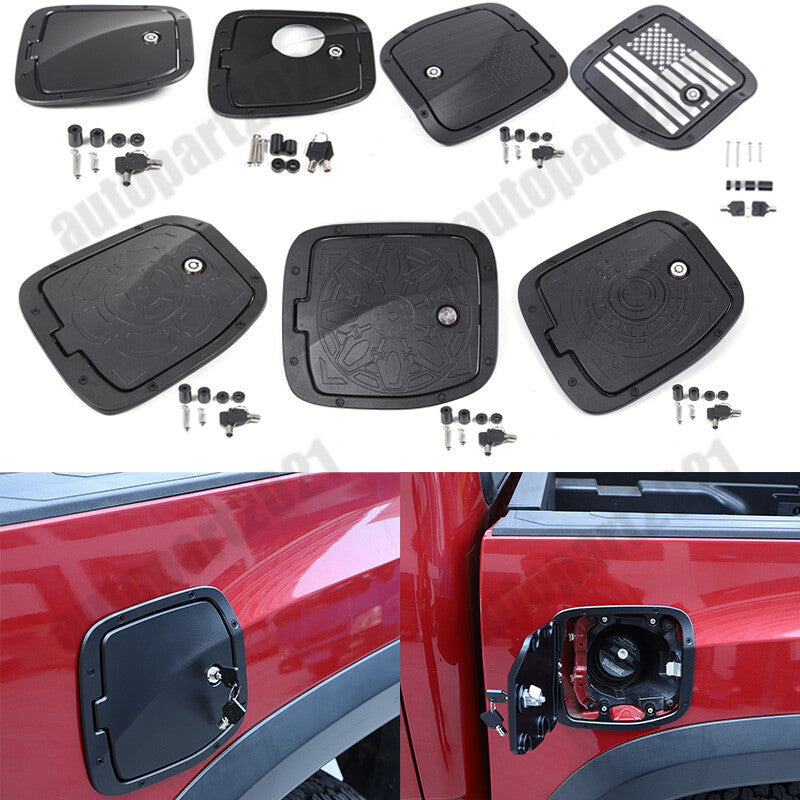 7 Styles Door Fuel Tank Cover W/ Lock Gas Cap Tank Trim For Toyota Tacoma 16-22 1