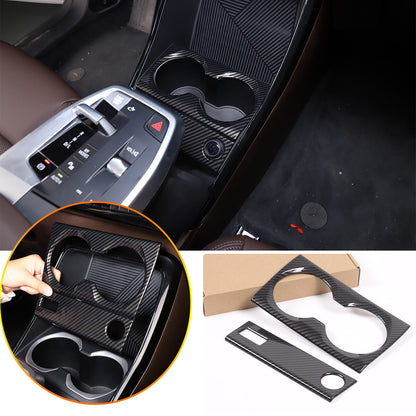 ABS Carbon Fiber Center Console Gear Panel Cover Trim Set for BMW X1 U11 2023+ 5