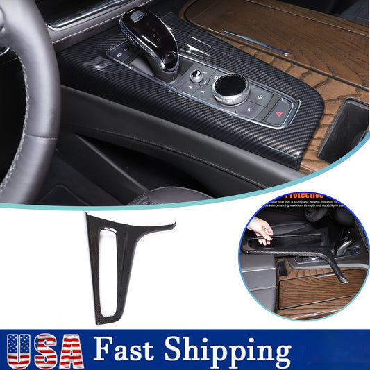 Carbon Fiber ABS Center Console Gear Shift Panel Trim For Cadillac Escalade 21+ 1